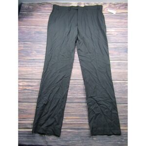 Perry Ellis NEW Mens Size 38W 34L Black Finished Bottom Slim Fit Dress Pants